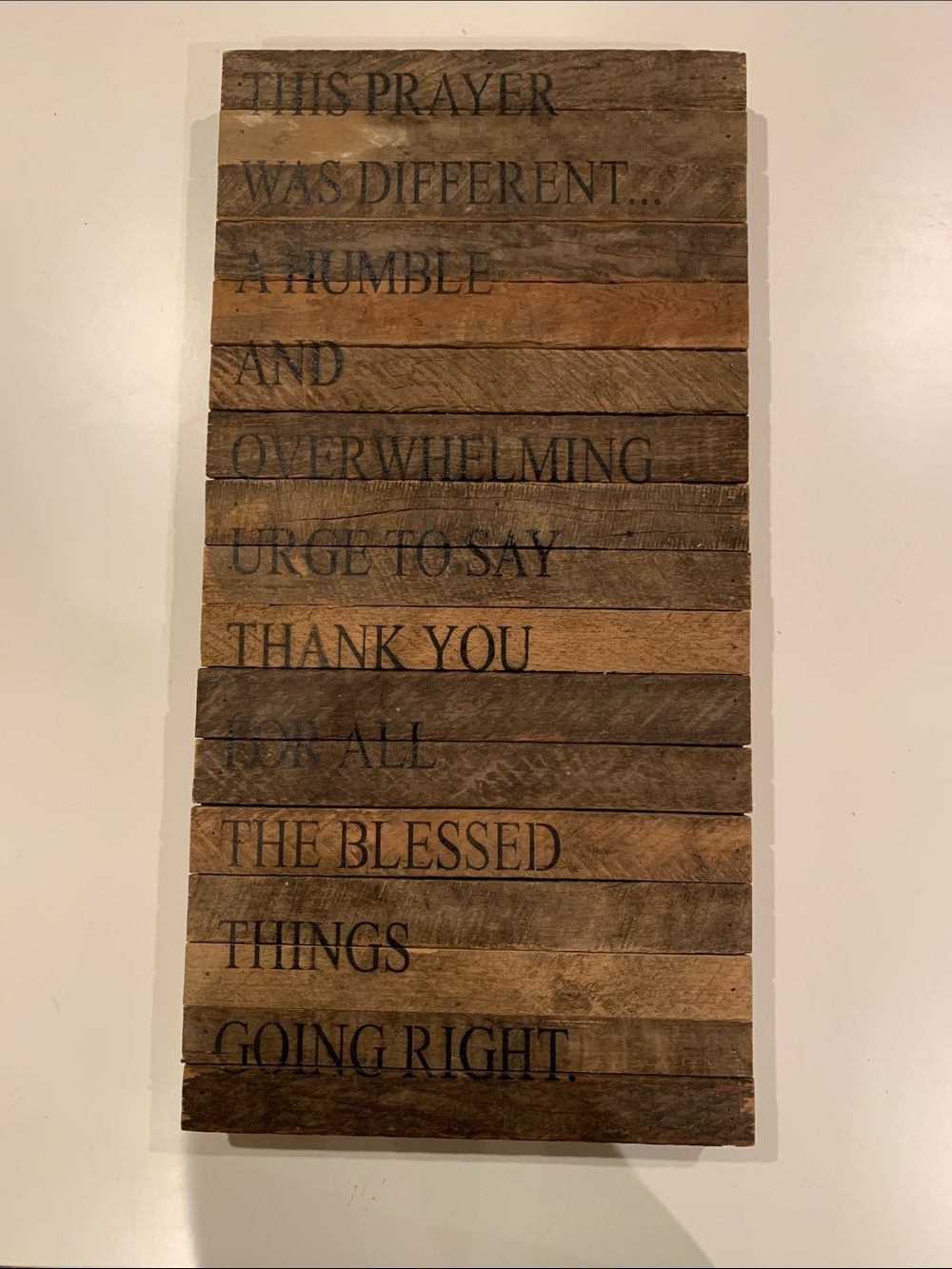 Rustic Brown 'Thank You' Wood Wall Sign - Home Wall Decor
